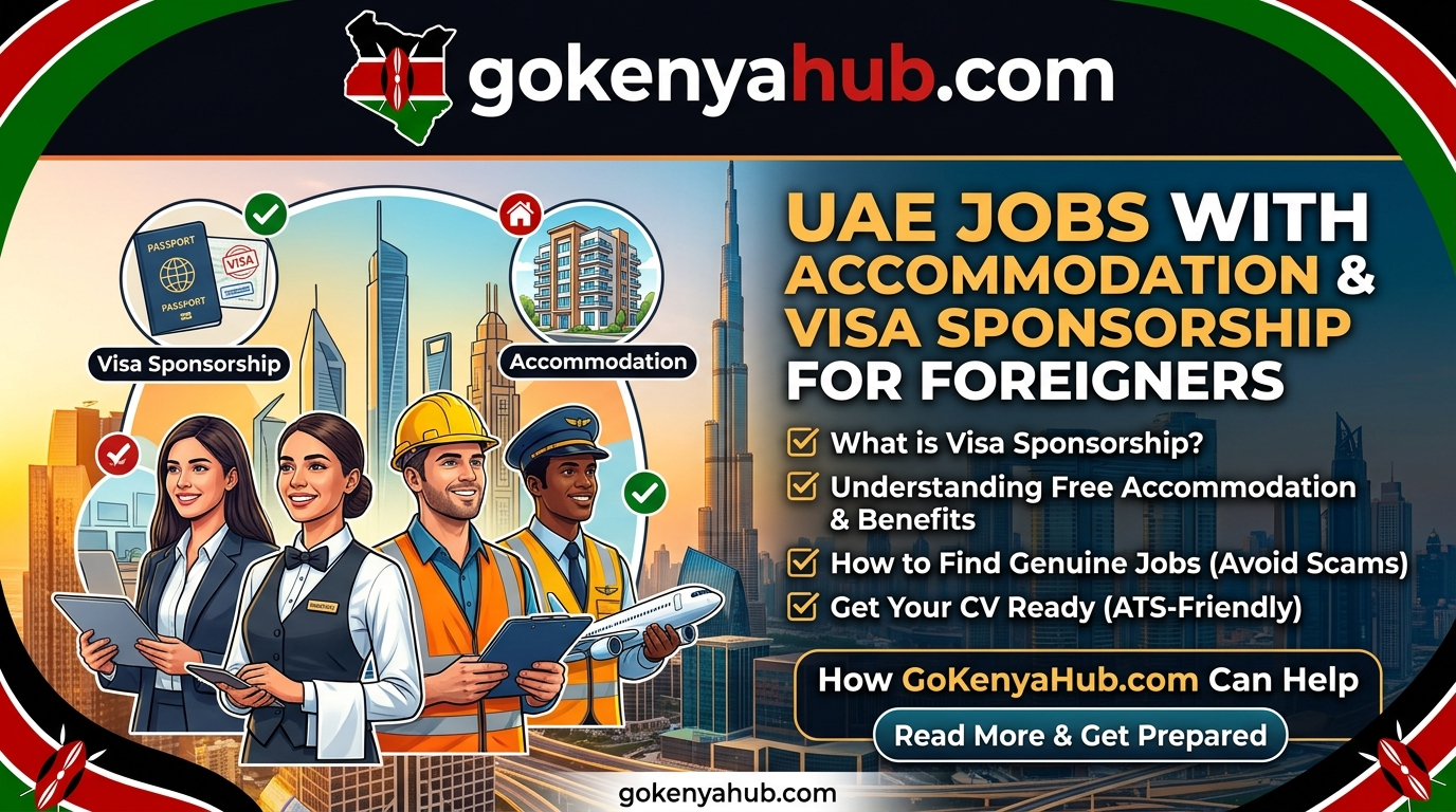 UAE Jobs with Accommodation and Visa Sponsorship for Foreigners
