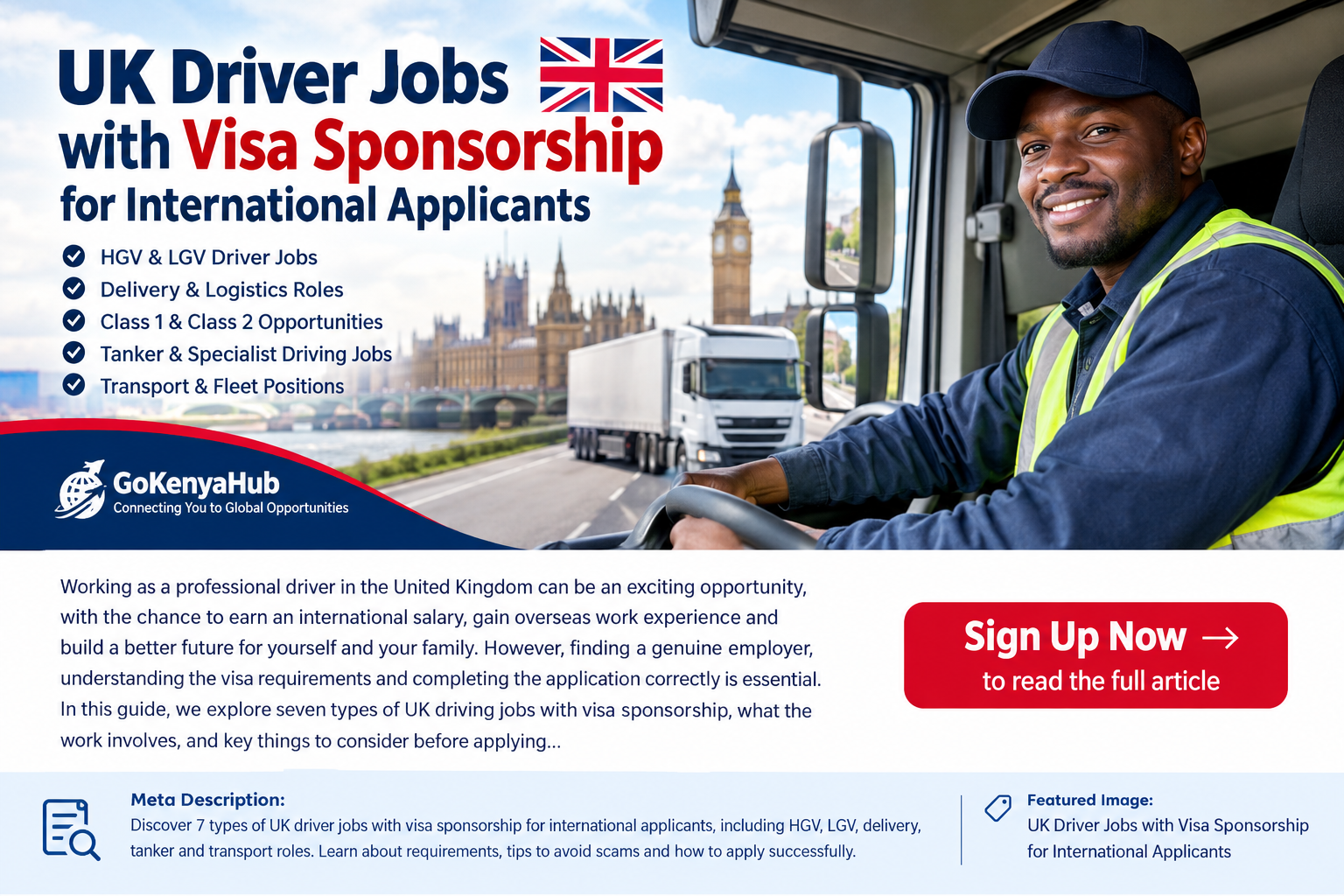 UK Driver Jobs with Visa Sponsorship for International Applicants